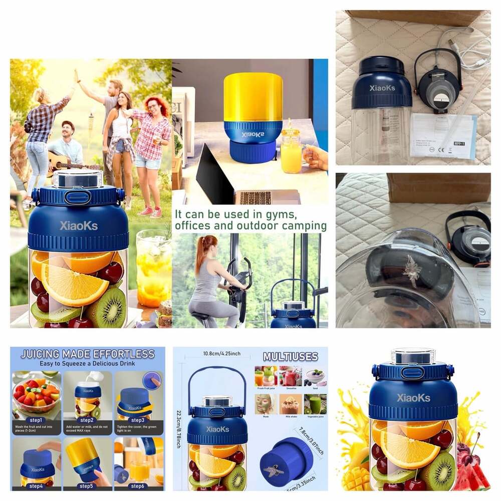 XiaoKs Portable Blender Personal Blenders for Shakes & Smoothies with 43oz